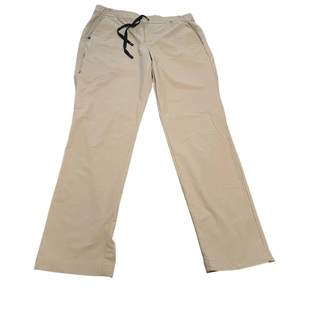 FIGS Mens Technical Scrub Pants Trousers Tan Khaki Large Tall Drawstring